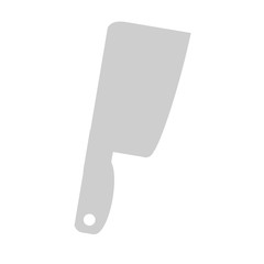 Kitchen knife for meat. Kitchen knife. White background. Vector illustration. EPS 10.