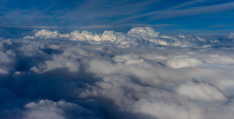 View from the sky, cloud, clouds in the sky