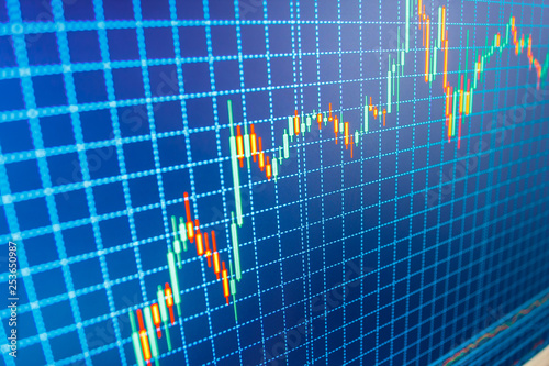 Candle Stick Graph Chart Of Stock Market Investment Trading Data - 