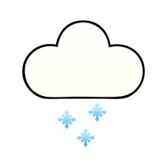 gradient shaded cartoon snow cloud
