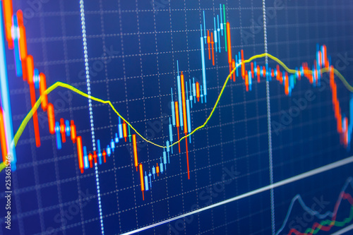World Economics Graph Market Or Forex Trading Graph And Candlestick - 