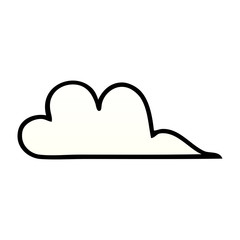 gradient shaded cartoon cloud