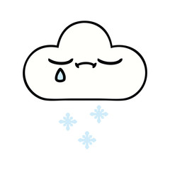 cute cartoon snow cloud