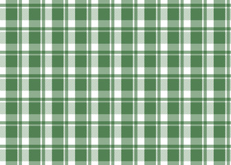 Green checkered tablecloth. Green gingham seamless pattern. Texture from squares for plaid, tablecloths and other textile products. Vector illustration