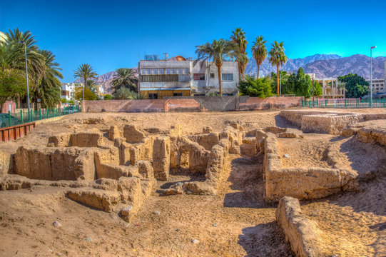 Ruins of an ancient church of Ayla in Aqaba, Jordan