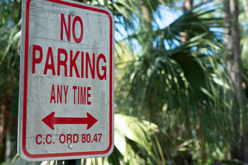 No Parking sign 