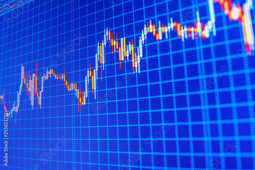 Market Or Forex Trading Graph And Candlestick Chart Suitable For - 