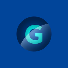 Font badge sphere art gradient shadow numbers ampersand round design letters reflect