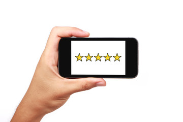 Review, Increase Rating Or Ranking, Evaluation And Classification Concept