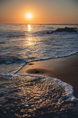 sunset on the beach - 253656931