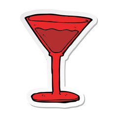 sticker of a cartoon cocktail