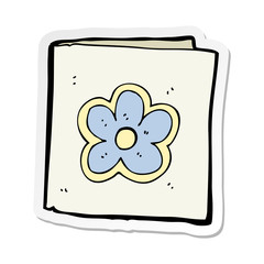 sticker of a cartoon greeting card