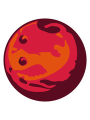 mars roter planet sonnensystem weltall rund kreis nachbar reisen clipart design