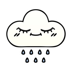 gradient shaded cartoon rain cloud