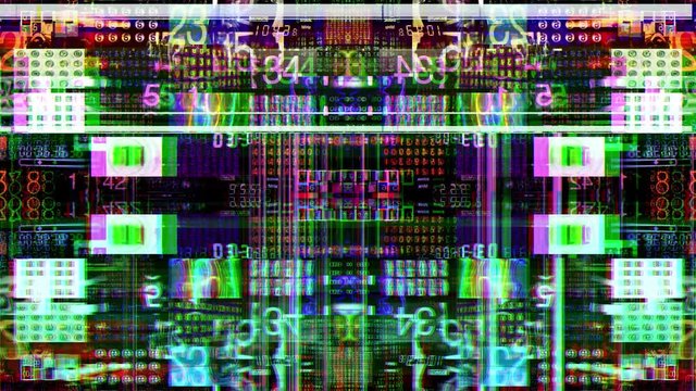 numbers code information clock counting