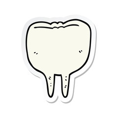 sticker of a cartoon tooth