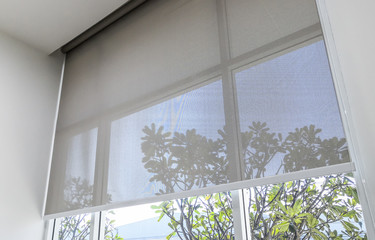 Roll Blinds on the windows, the sun does not penetrate the house. Window in the Interior Roller...