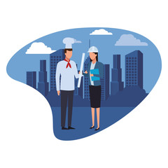 Fototapeta premium Jobs and professions avatar