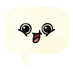 retro illustration style cartoon speech bubble