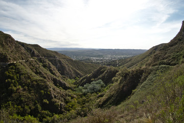 The view at Cerro La Banderita, near La Falda, Cordoba, Argentina.