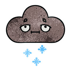 retro grunge texture cartoon storm snow cloud