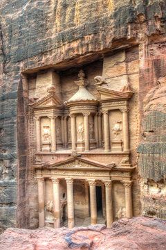 Al Khazneh tomb also called Treasury at Petra, Jordan