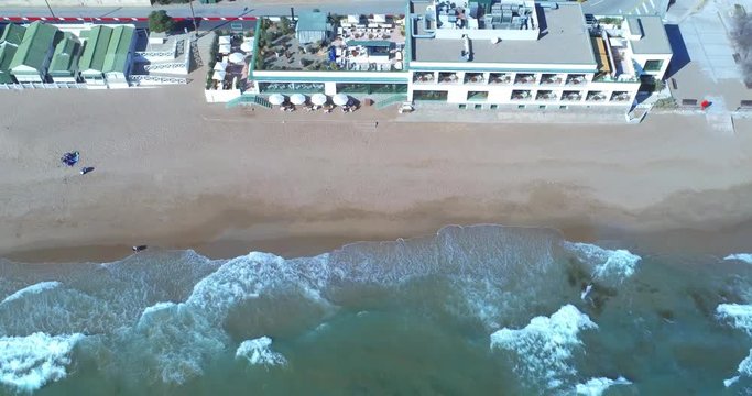 Aerial view of Garraf, village of Sitges. Barcelona. Spain.  4k Drone Video