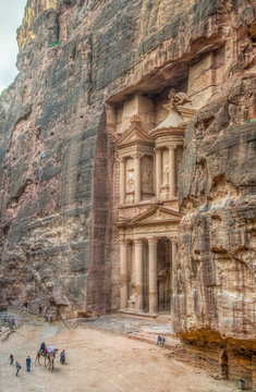 Al Khazneh tomb also called Treasury at Petra, Jordan