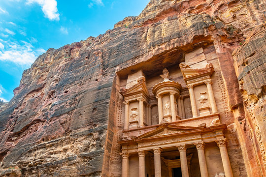 Al Khazneh tomb also called Treasury at Petra, Jordan