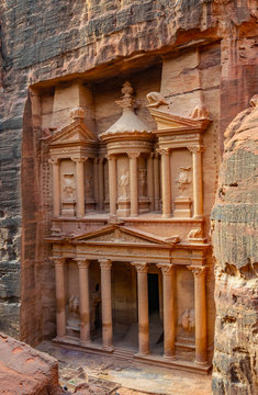 Al Khazneh tomb also called Treasury at Petra, Jordan