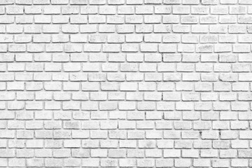 Abstract Black and White Structural Brick Wall. Panoramic Solid Surface.