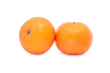 Orange fruit closeup isolated on white background