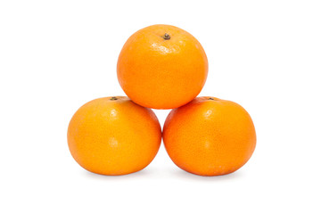 Orange fruit closeup isolated on white background