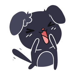 cartoon of cute kawaii dog