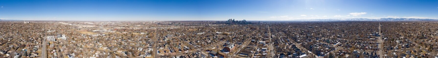 Northwest Denver Colorado Aerial Panorama