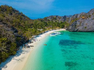 25 February 2019-Myanmar::Aerial view of Horse shoe island