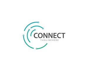 Circuit technology logo vector