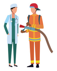 Fototapeta premium Jobs and professions avatar