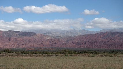 The view alongside the scenic route 76, in La Rioja province, Argentina. 