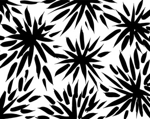 Brush grunge pattern. White and black vector.