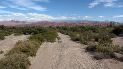 The view alongside the scenic route 76, in La Rioja province, Argentina. 