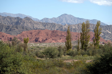 The view alongside the scenic route 76, in La Rioja province, Argentina. 