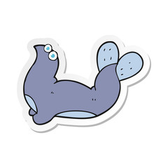 sticker of a cartoon seal