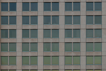 Rows and lines of building windows.