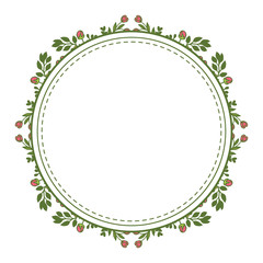 Vector illustration beauty frame flower colorful blooms