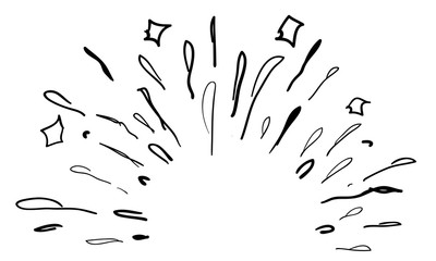 doodle sparkling hand drawn vector