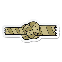 sticker of a cartoon knotted rope