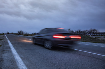 Naklejka premium car on road