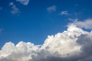 The vast blue sky and clouds sky