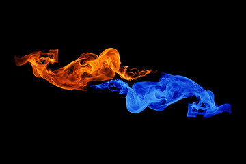 Fototapete Yin Yang Symbol Fire And Ice Background Fototapeten Modify260